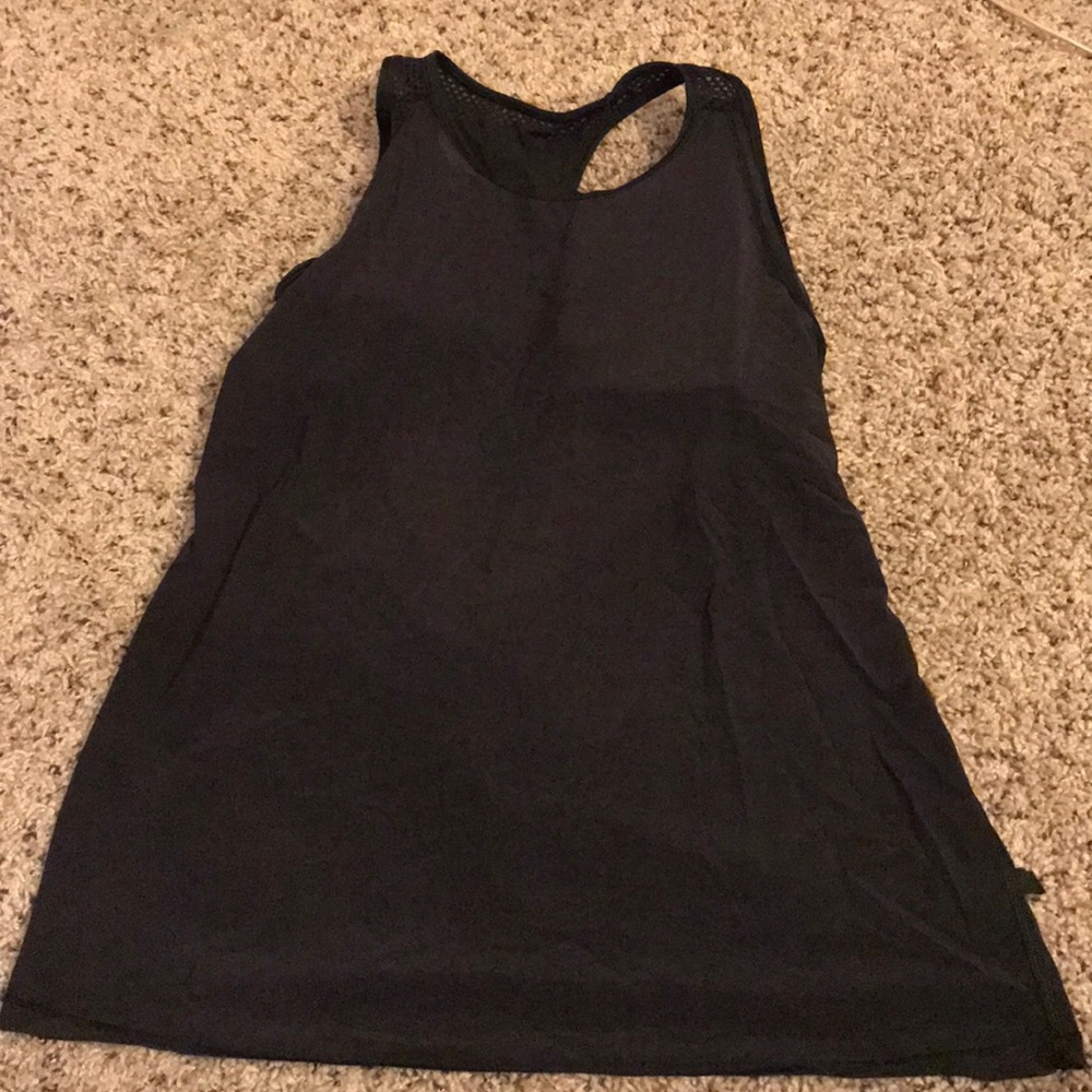 Black Lulu Lemon tank with build in Bra, Size 6